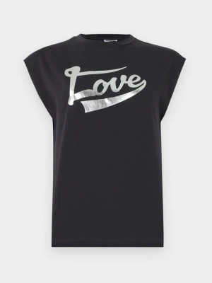 T-shirt z nadrukiem Noisy May szary
