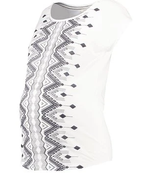 T-shirt z nadrukiem Noppies mleczny