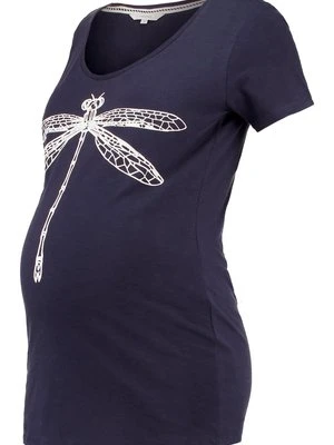 T-shirt z nadrukiem Noppies granatowy