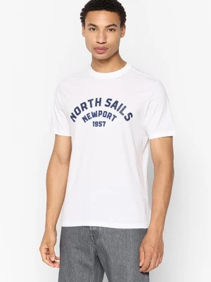 T-shirt z nadrukiem North Sails biały