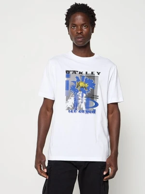 T-shirt z nadrukiem Oakley biały