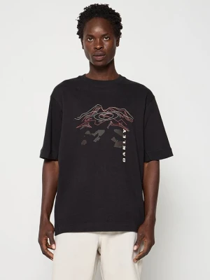 T-shirt z nadrukiem Oakley czarny