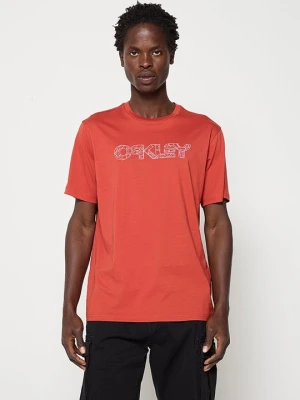 T-shirt z nadrukiem Oakley czerwony