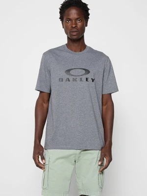 T-shirt z nadrukiem Oakley szary