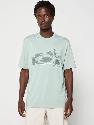 T-shirt z nadrukiem Oakley zielony