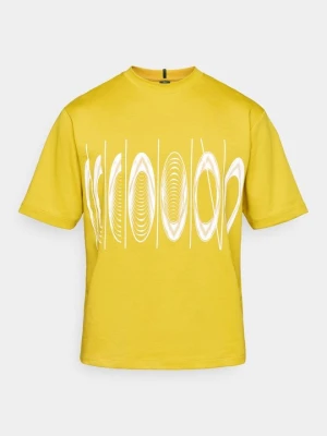 T-shirt z nadrukiem Oakley żółty