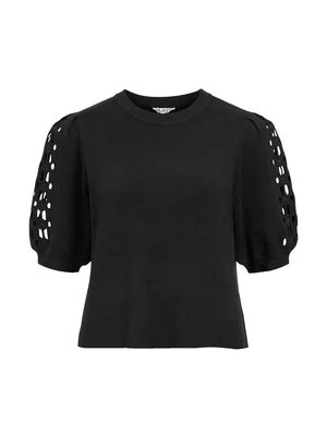 T-shirt z nadrukiem Object czarny