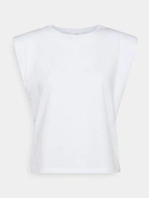 T-shirt z nadrukiem Object biały