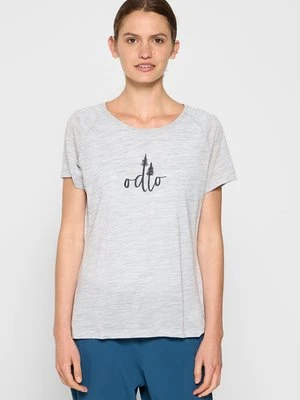 T-shirt z nadrukiem Odlo szary