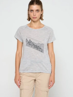 T-shirt z nadrukiem Odlo szary