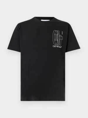 T-shirt z nadrukiem Off White czarny