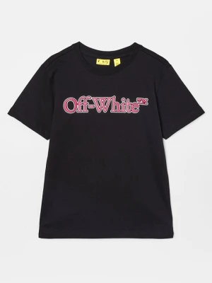 T-shirt z nadrukiem Off White czarny