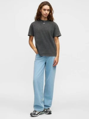 T-shirt z nadrukiem Off White czarny
