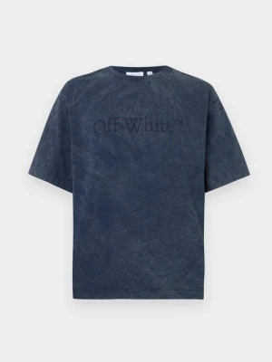 T-shirt z nadrukiem Off White granatowy