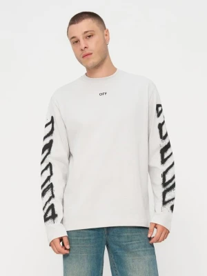 T-shirt z nadrukiem Off White jasnoszary