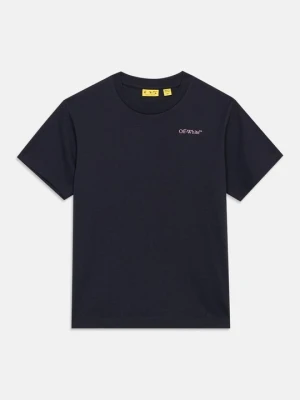 T-shirt z nadrukiem Off White niebieski
