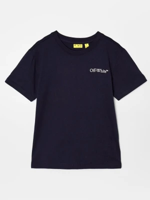 T-shirt z nadrukiem Off White niebieski