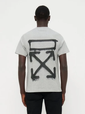 T-shirt z nadrukiem Off White szary