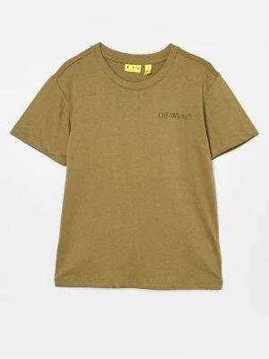 T-shirt z nadrukiem Off White zielony