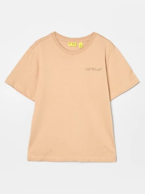 T-shirt z nadrukiem Off White żółty