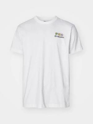 T-shirt z nadrukiem On Vacation biały
