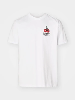 T-shirt z nadrukiem On Vacation biały