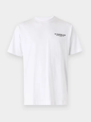 T-shirt z nadrukiem On Vacation biały