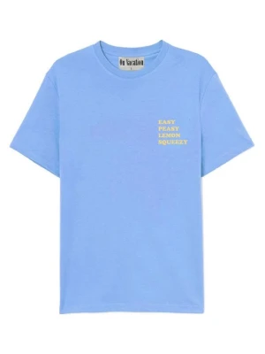 T-shirt z nadrukiem On Vacation jasnoniebieski