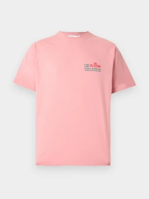 T-shirt z nadrukiem On Vacation różowy