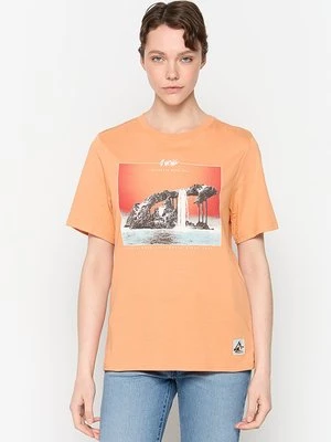 T-shirt z nadrukiem O'Neill pomarańczowy