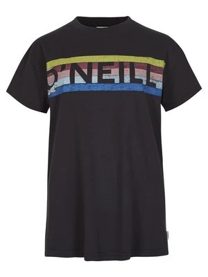 T-shirt z nadrukiem O'Neill czarny melanż