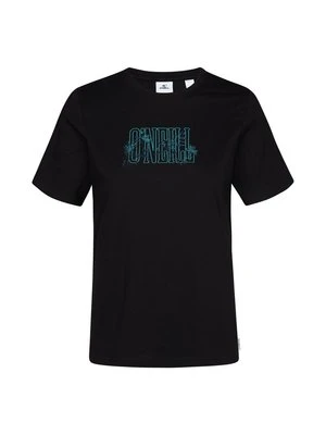 T-shirt z nadrukiem O'Neill czarny melanż