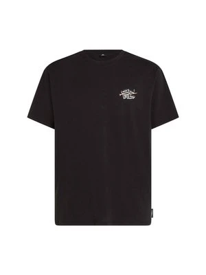 T-shirt z nadrukiem O'Neill czarny melanż