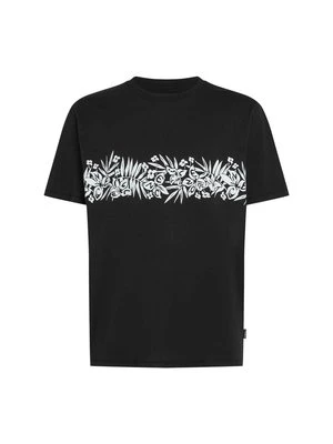 T-shirt z nadrukiem O'Neill czarny melanż