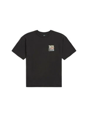 T-shirt z nadrukiem O'Neill czarny melanż