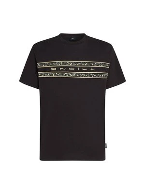 T-shirt z nadrukiem O'Neill czarny melanż
