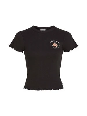 T-shirt z nadrukiem O'Neill czarny melanż