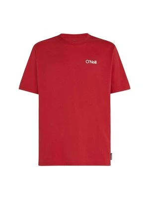 T-shirt z nadrukiem O'Neill czerwony