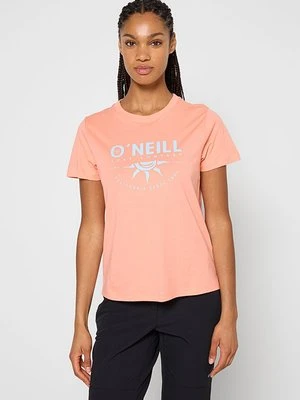 T-shirt z nadrukiem O'Neill jasnoróżowy