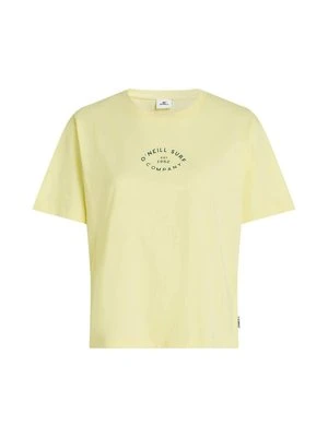 T-shirt z nadrukiem O'Neill jasnożółty