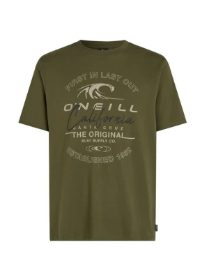T-shirt z nadrukiem O'Neill khaki