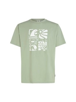 T-shirt z nadrukiem O'Neill miętowy