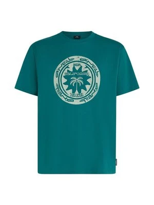 T-shirt z nadrukiem O'Neill petrol