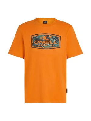 T-shirt z nadrukiem O'Neill pomarańczowy
