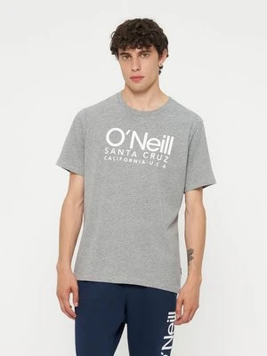 T-shirt z nadrukiem O'Neill srebrny