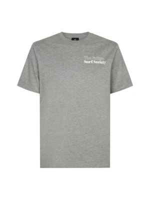 T-shirt z nadrukiem O'Neill szary melanż