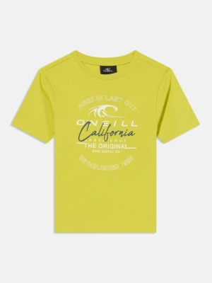 T-shirt z nadrukiem O'Neill żółty