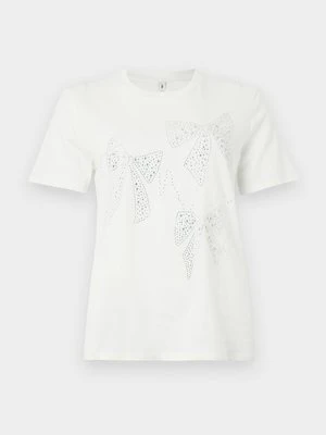 T-shirt z nadrukiem Only biały