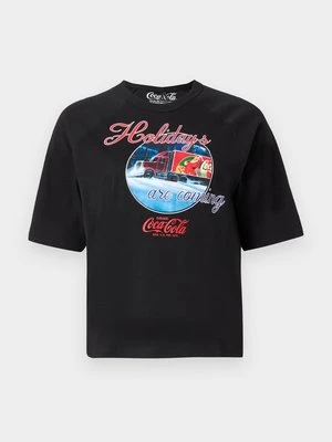 T-shirt z nadrukiem Only czarny