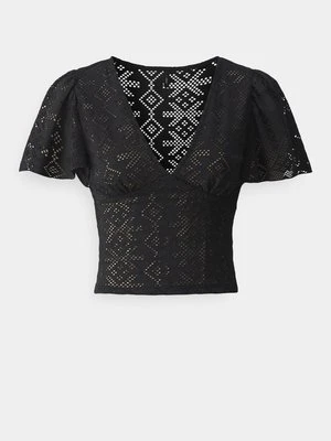 T-shirt z nadrukiem Only czarny